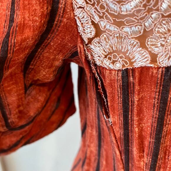 Anthropologie Medium Dress Boho Midi Embroidered Aratta Silent Journey RARE - Picture 14 of 15